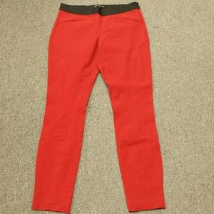 Theory red pants size 8